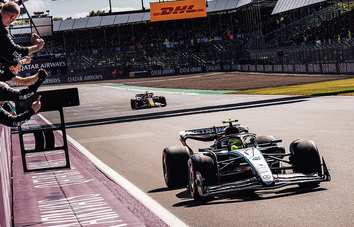 British Grand Prix - 2024 - Hamilton crosses the line to win