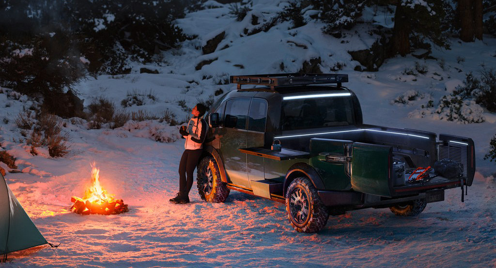 Canoo EV Pickup Truck Glamping Dailycarblog