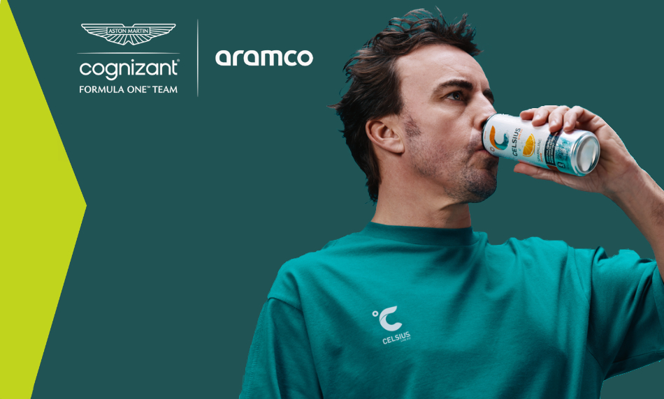 Celsius Energy Drinks - Official Team Sponsor of Aston Martin F1 Aramco