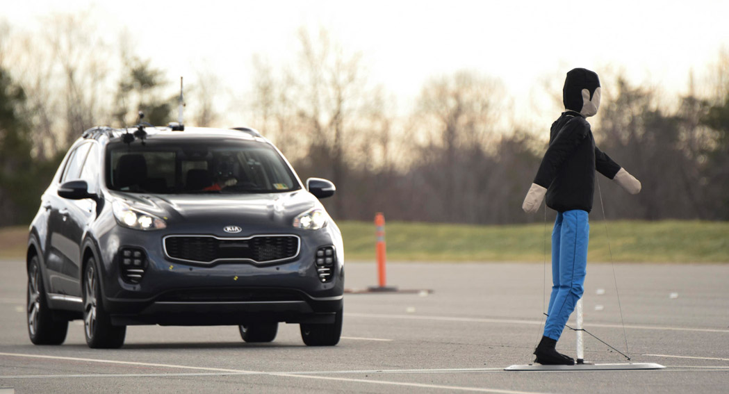 Crash test dummy pedestrian, dailycarblog