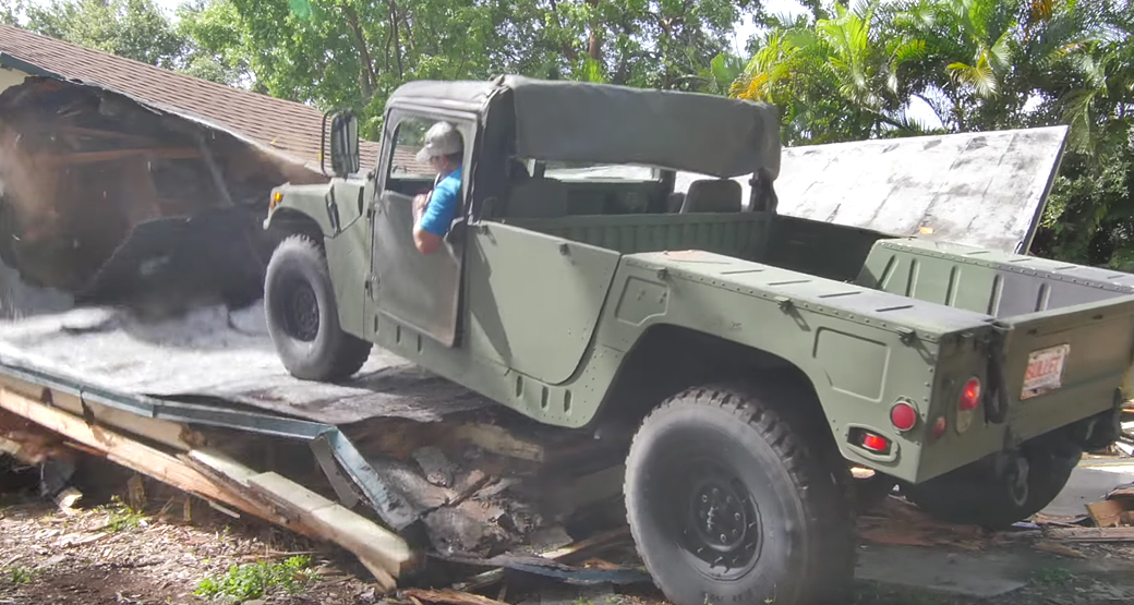 Landrover-Demolishes-House