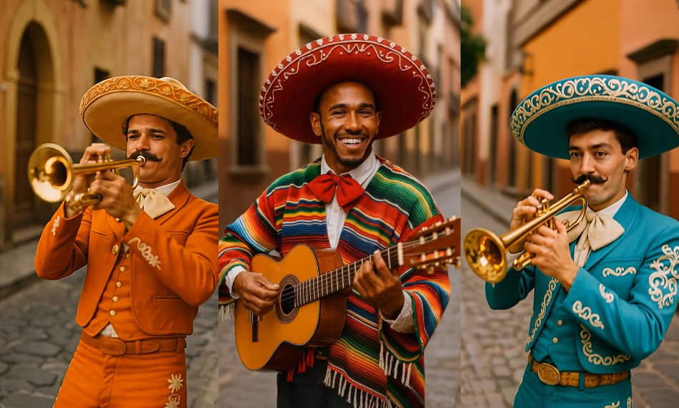 Lewis Hamilton leads Mariachi Band To Mexico Grand Prix