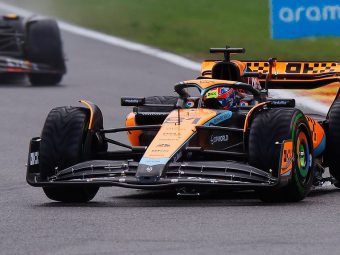 McLaren MCL60 leading the Belgian Grand Prix Sprint Race
