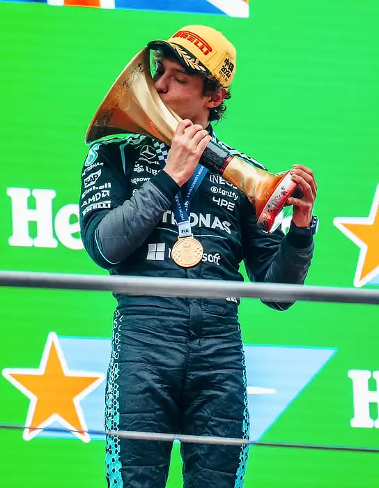 2026 Chinese Grand Prix - Antonelli clutches winners trophy